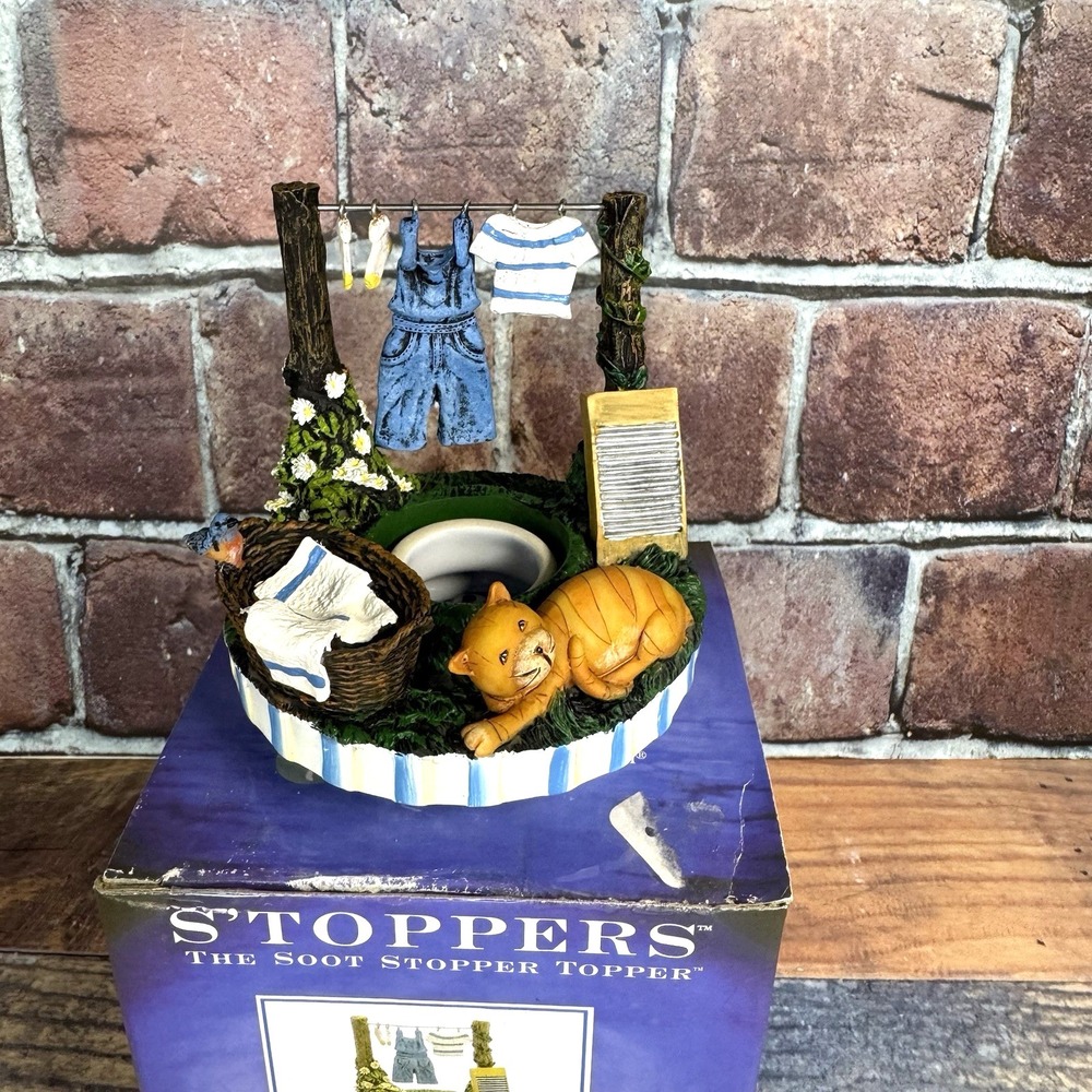 Candle Capper Stoppers Jar Topper No Soot Lid Clothesline Cat Farmhouse Laundry